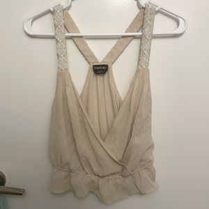 Bebe deep V crop top